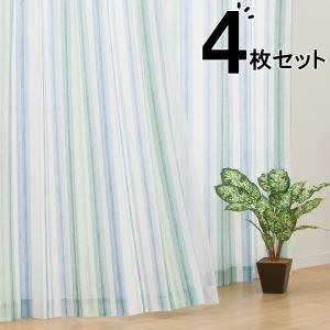 ニトリ（NITORI） カーテン＆レース 4枚セット(RP008 GR 100X110X4