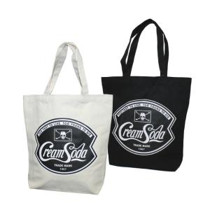 クリームソーダ（CREAM SODA） CS角ドクロトートバッグ ホワイト