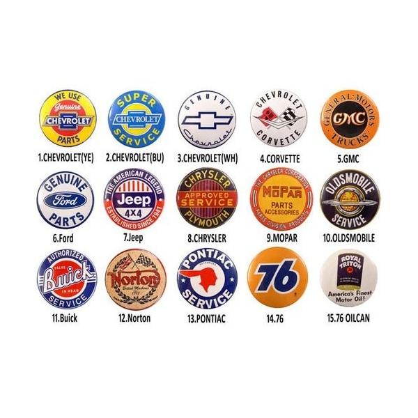 ビッグ 缶バッチ お好きな柄 5個セット モーター アドバタイジング