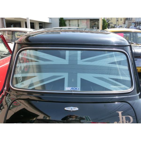 ユニオンジャック柄 モノトーン リアシート ローバーミニ