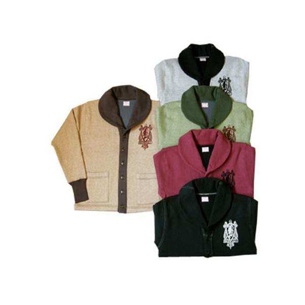 CUSHMAN（クッシュマン） インナーワッフル付きショールカーデ