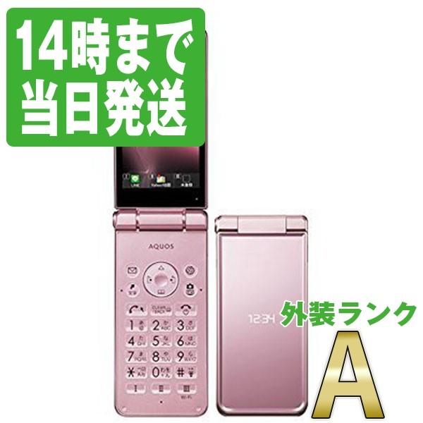 AQUOS 601SH ケータイ2 ピンク SIMフリー 中古 ガラケー 本体 美品