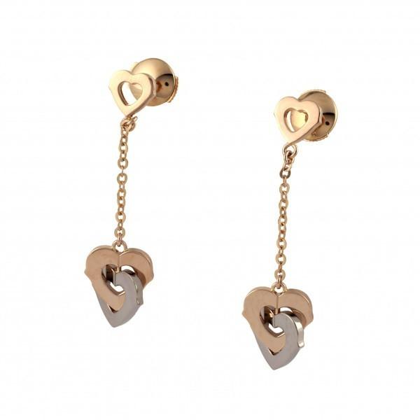 Cartier（カルティエ） ダブルハート K18ホワイトゴールド K18ピンク