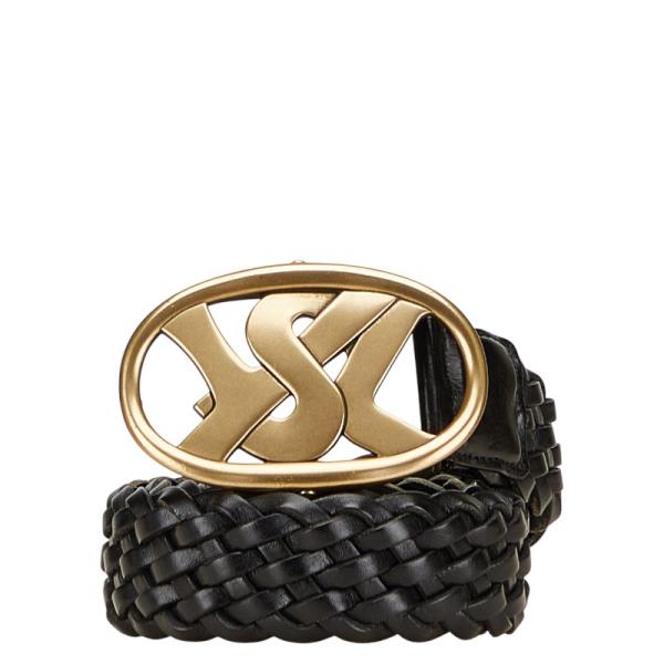 Yves Saint Laurent YSLロゴ ゴールドバックル レザーベルト SAINT