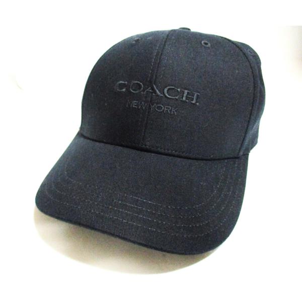 COACH（コーチ） 帽子 キャップ 新品 メンズ 黒 M〜L 54~64cm サイズ