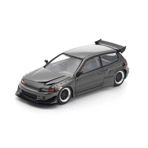 POP RACE 1/64 パンデム シビック EG6 ダーククローム ミニカー