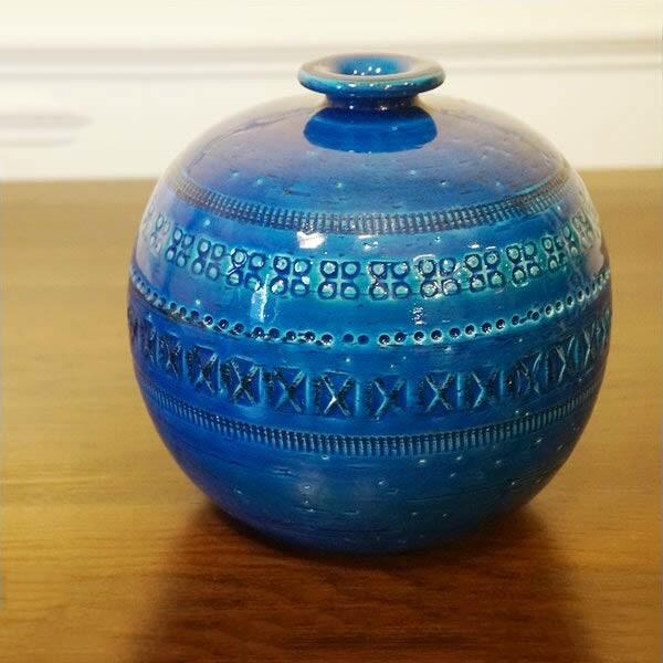 輸入雑貨 BITOSSI ビトッシ 花瓶 フラワーべース リミニブルー 小丸