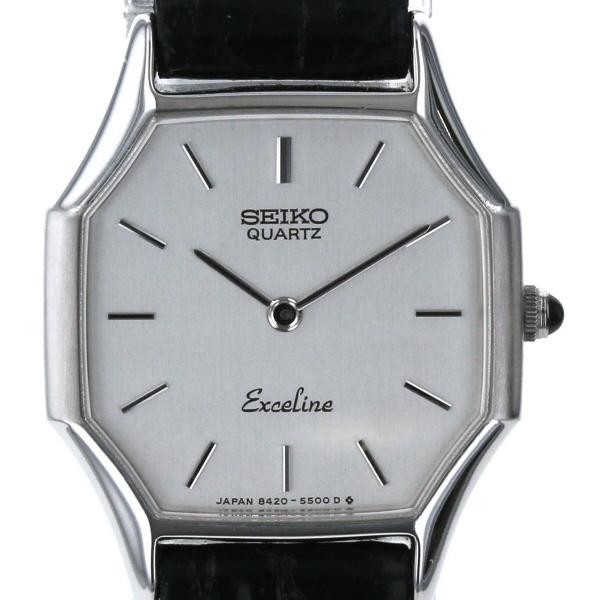 セイコー SEIKO エクセリーヌ 8420-5430 クオーツ シルバー 文字盤 2針
