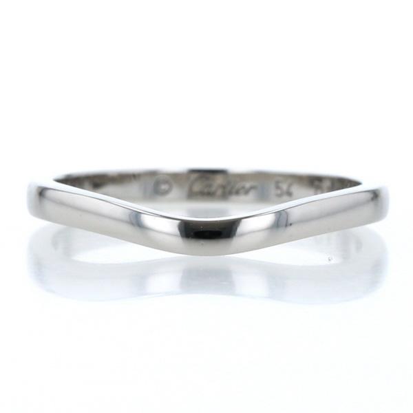 Cartier カルティエ Pt950 プラチナ バレリーナウェディングリング V字