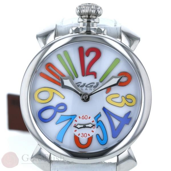 GaGa MILANO ガガミラノ 5010 マヌアーレ48 メンズ時計 白 レザー