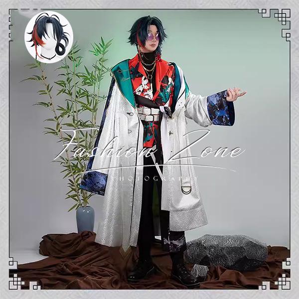 送料無料◇にじさんじ 風 3SKM 魁星 Kaisei コスプレ衣装 ウィッグ