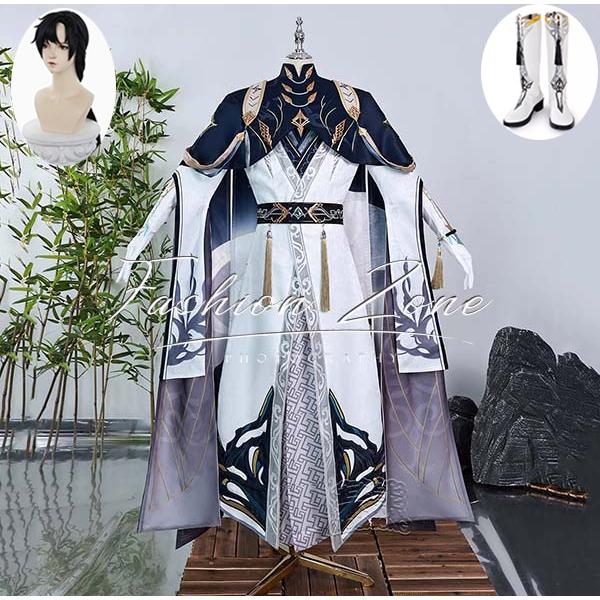 送料無料◇恋と深空 風 レイ 九黎司命 コスプレ衣装 ウィッグ 靴