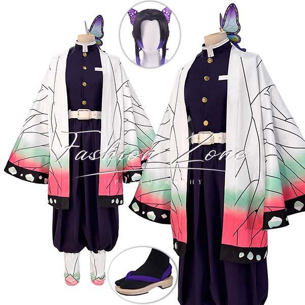 送料無料◇鬼滅の刃 風 胡蝶 しのぶ /胡蝶カナエ コスプレ衣装