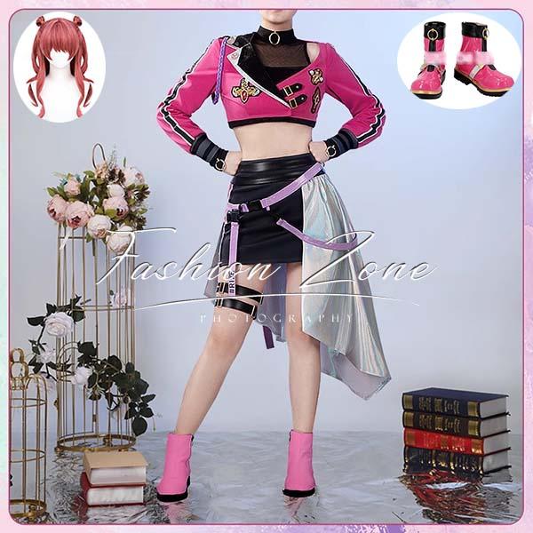 送料無料◇学園アイドルマスター 風 花海咲季 コスプレ衣装 ウィッグ