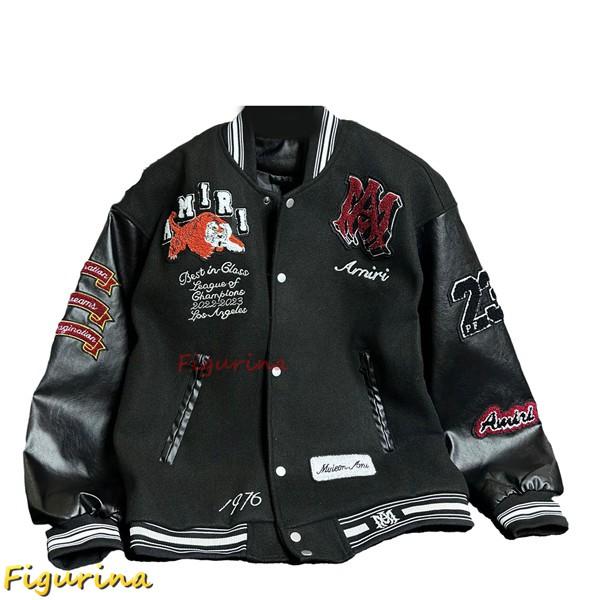 メンズ スタジャン 虎柄 とら スタジアムジャンパー PU革袖 べスボール