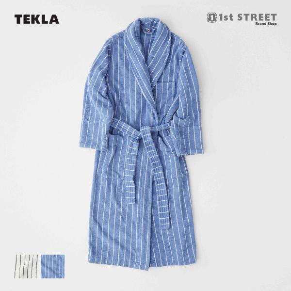 TEKLA（テクラ） 正規販売店 バスローブ パジャマ ボーダー ストライプ