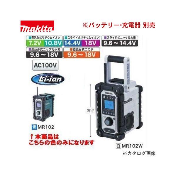 マキタ（makita） 充電式ラジオ 青 本体のみ MR102 : KanamonoYaSan