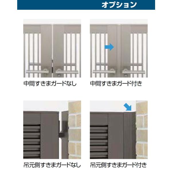 LIXIL 開き門扉AB用 吊元側すきまガード H10用（内開き専用