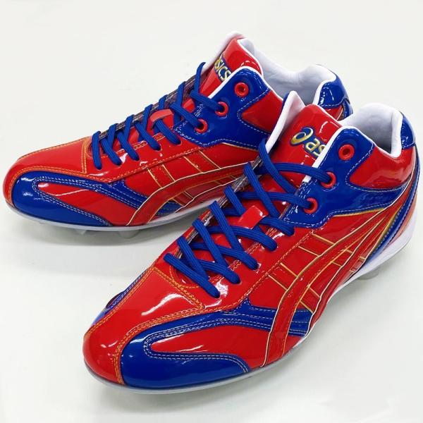 ASICS（アシックス） 【サイズ交換送料無料】レッド×ブルー 野球