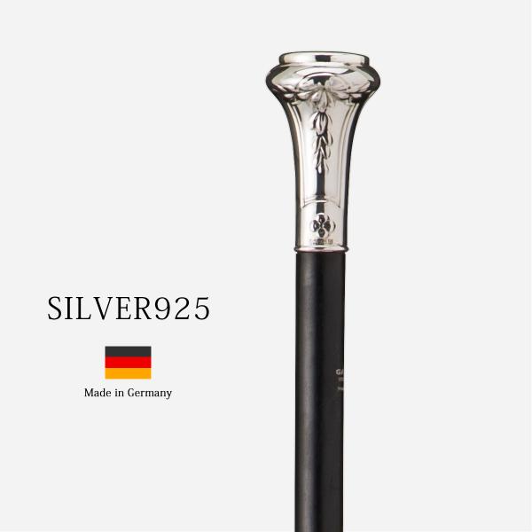 杖 手作り ドイツ製 高級 925シルバー 黒檀 シニア おしゃれ 外出