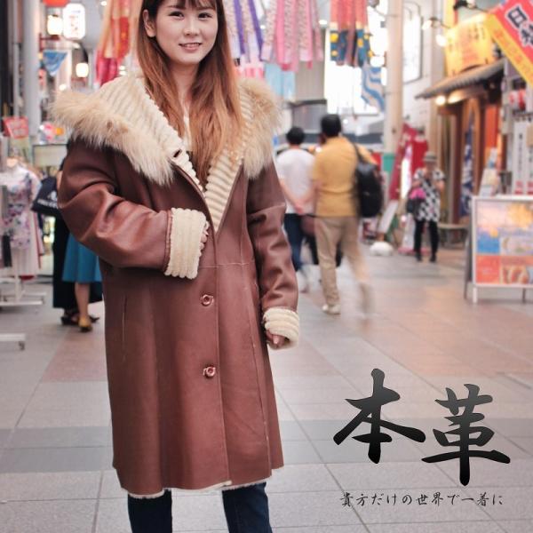 値下げ中 希少イタリア製 本毛皮コート ラインストーン 女優襟 裏地