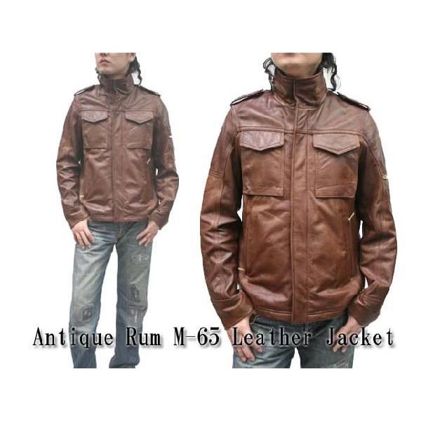 革ジャン メンズ レザージャケット 本革 M−65 7667 : 本革 レザー 革