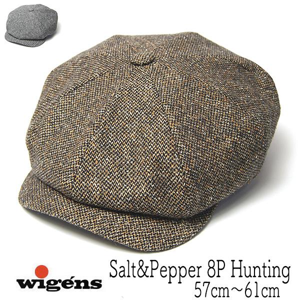 ソルト＆ペッパー8枚はぎハンチング WIGENS ヴィーゲン Newsboy Retro