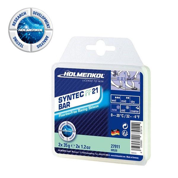 ホルメンコール スキーワックス シンテック FF21 2×35g フッ素フリー