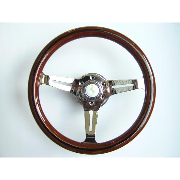 大特価品!高級ウッドハンドル ナルディタイプ 35パイ (ホーンボタン