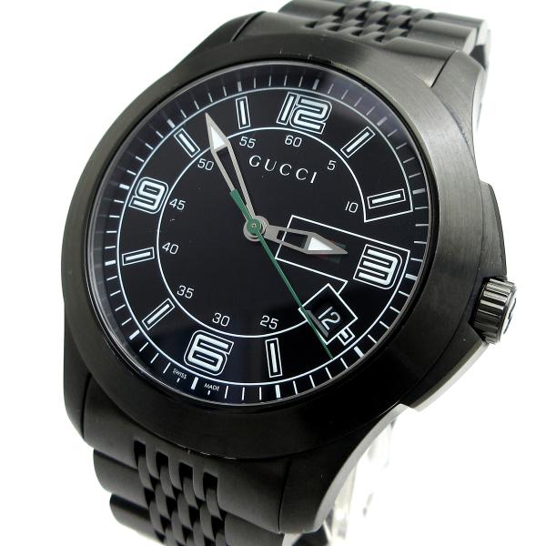 GUCCI（グッチ） 時計 Gタイムレス メンズ 黒 デイト ブラック 126.2