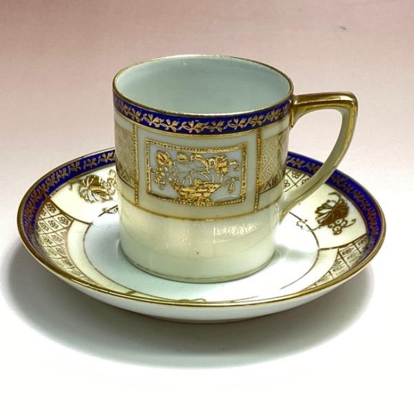 ノリタケ オールドノリタケ 金彩デミタス カップ＆ソーサー : リビング