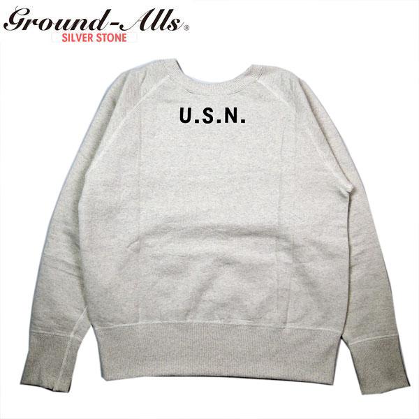 グランドオールズ Ground-Alls Raglan Sleeve Sweatshirt U.S.N. WHITE