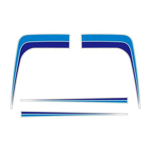 羽根テール 社外シートカウル デカール 青系 XJ400 Z400FX