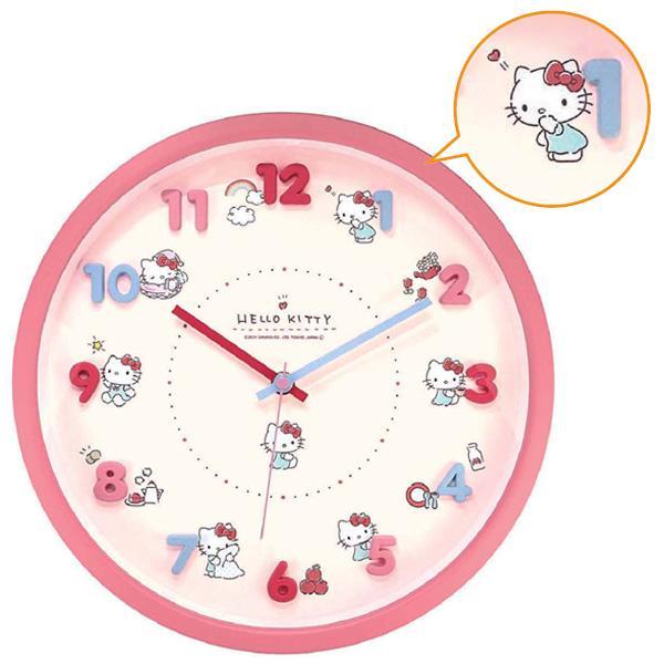 ハローキティ サンリオ 掛け時計 アイコンウォールクロック 電池