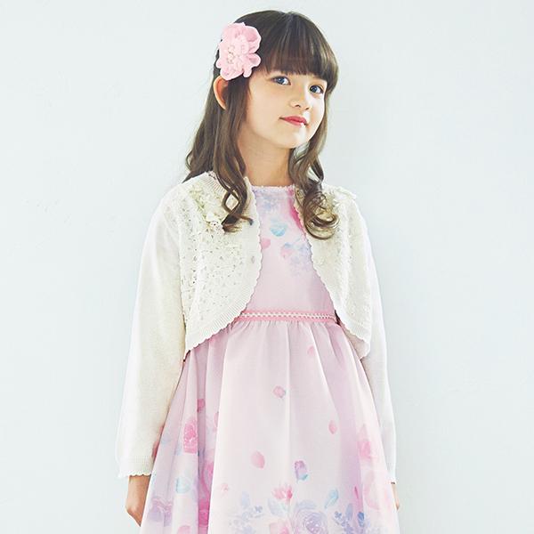 mezzo piano メゾピアノ(mezzo piano)レースニットボレロ : ナルミヤ