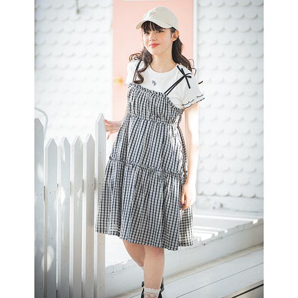 mezzo piano Junior（メゾピアノ ジュニア） キャミワンピース＆メロー