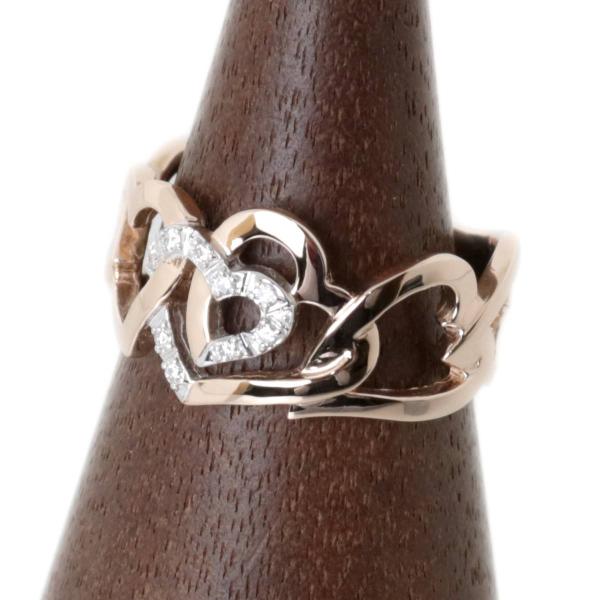 ヴァンドーム青山 ハートモチーフリング 指輪 K18 18金 ピンクゴールド