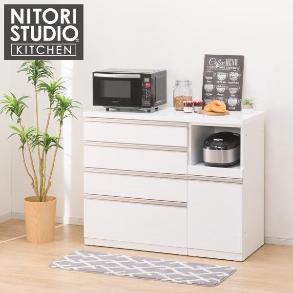ニトリ（NITORI） キッチンカウンター(リガーレ120CT WH) キッチン収納