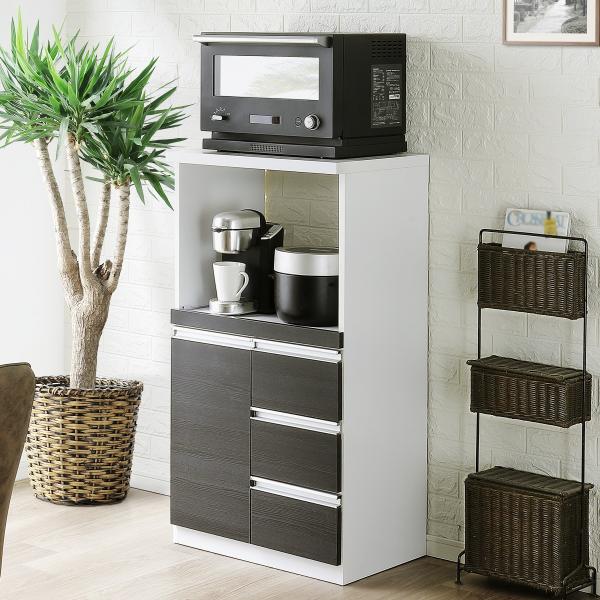 ニトリ（NITORI） 家電＆収納たっぷりレンジボード引出タイプ（幅57.5