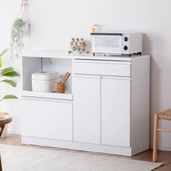 ニトリ（NITORI） 大容量キッチンカウンター (幅118cm ホワイト