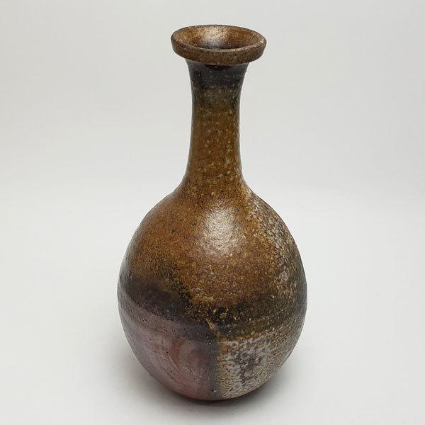 備前焼 柴岡信義作 鶴首花入（信義-09）| おしゃれ 日本製 工芸品 山口