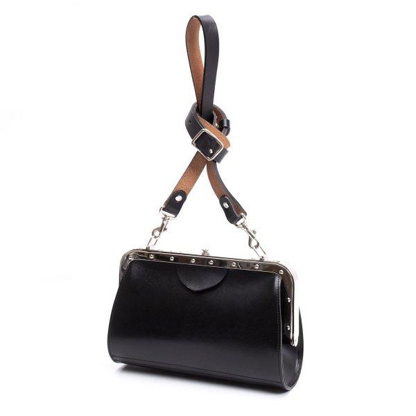 COMME des GARCONS（コムデギャルソン） がま口レザーショルダーバッグ