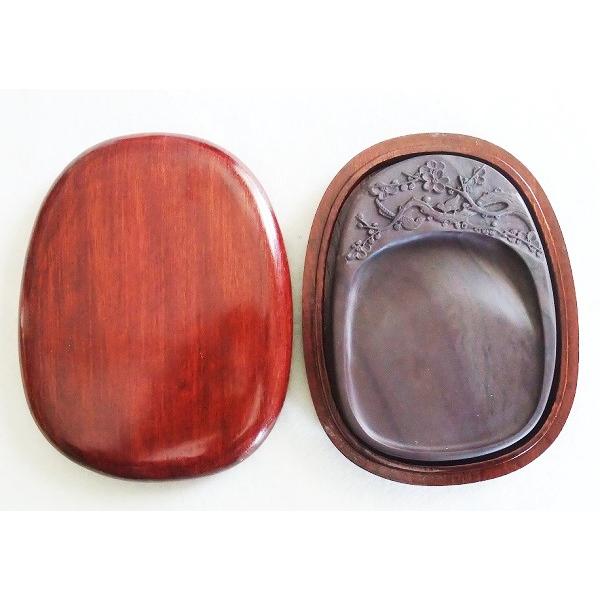 すずり 端溪硯 老坑 水巖 花鳥文 金綫 五彩飣 エン脂書道用品 端渓硯