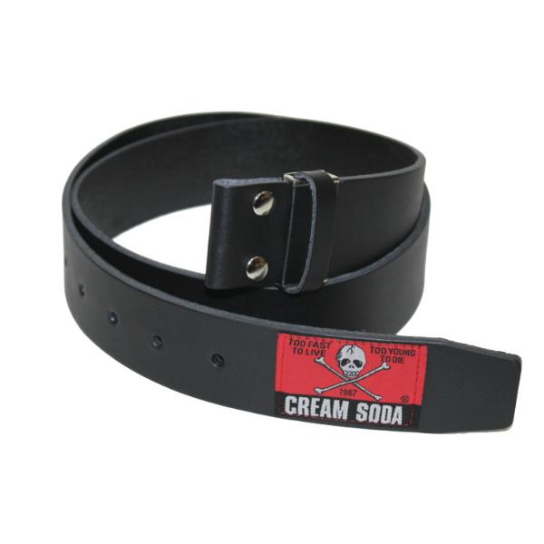 クリームソーダ（CREAM SODA） CSベルトBLACK(バックルなし) : ROCKIN