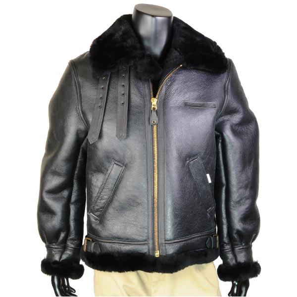 AVIREX B-3 フライトジャケット ムートン ブラック [ 46サイズ