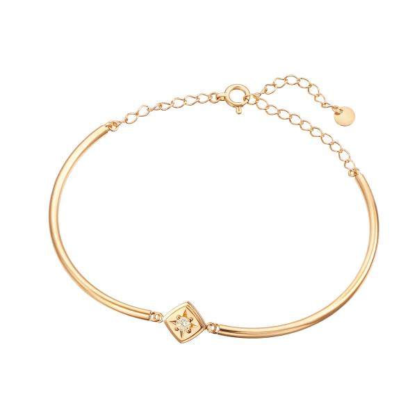 ジュエリーツツミ K18イエローゴールドダイヤモンドブレスレット