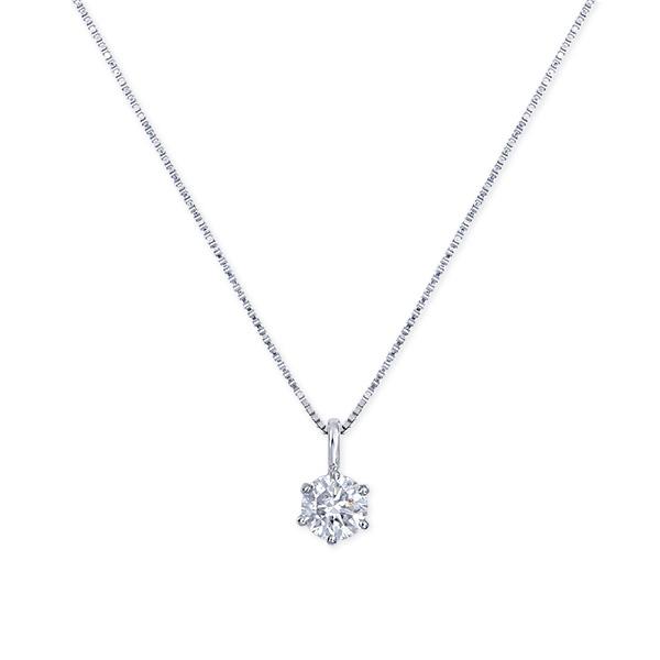 ジュエリーツツミ プラチナ鑑定書付ダイヤモンドネックレス（0.3