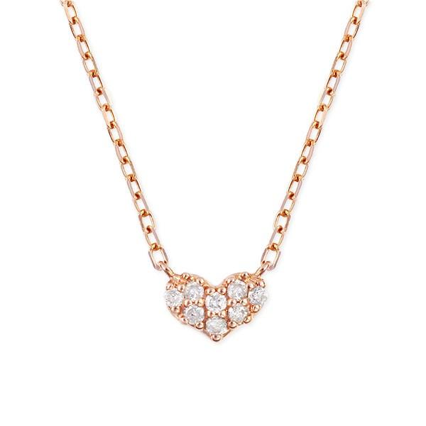 ジュエリーツツミ K10ピンクゴールドダイヤモンドネックレス