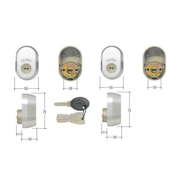 美和ロック 三協アルミ PS タマゴ 2ヶ同一 : 鍵の宅配便 - 通販