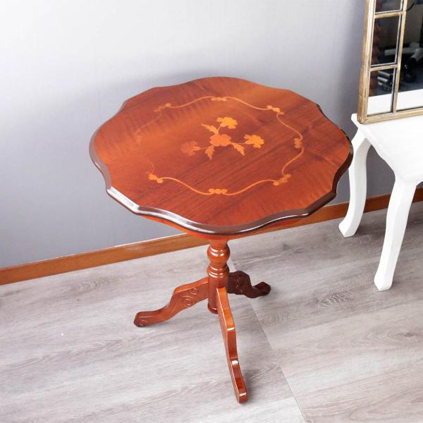 猫足サイドテーブル ロココ調 木製テーブル アンティーク 輸入家具